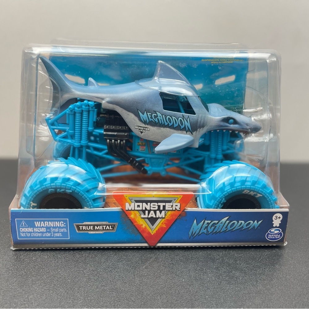 Die Cast Truck Monster Jam Megalodon, Nitro Neon Series 1:24 Scale (#8830) - Picture 3 of 13